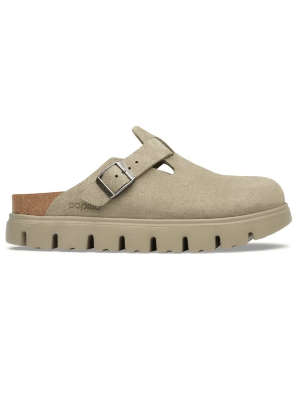 Birkenstock Women's Boston Chunky Suede Leather Clogs - Taupe